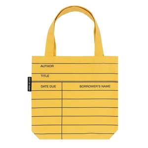 Yellow Library Card Tote Bag
